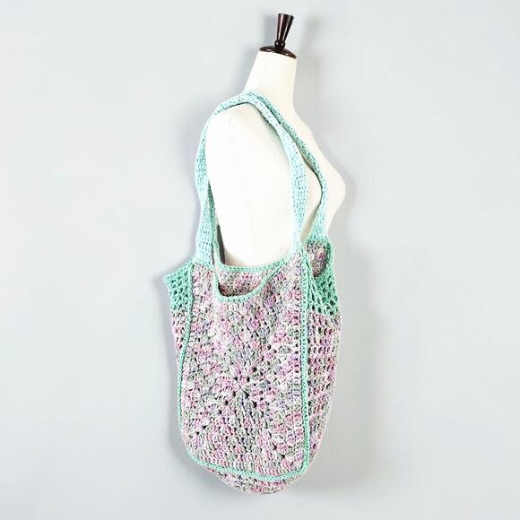 Other Handbags - Crochet Shoulder Bag Tote Handmade Boho Cottagecore